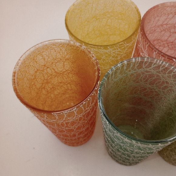 Set of 5 Vintage Spaghetti String MCM Glasses - Picture 7 of 13